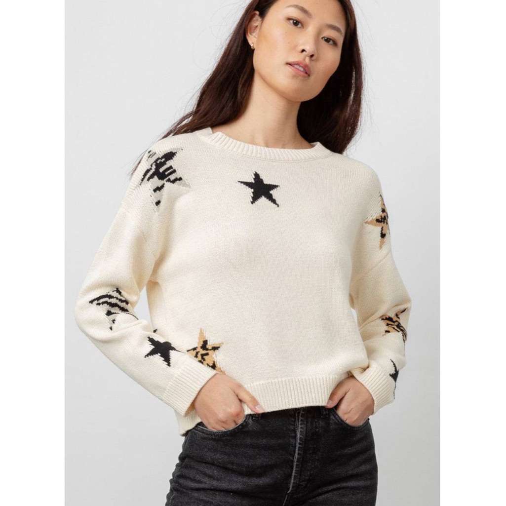 Rails Perci Neutral Animal Star Sweater